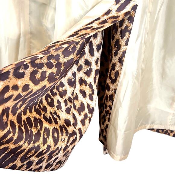 WESTPORT Short Trench Coat in Cat Print Browns and Cream Women's Size 6 - Picture 11 of 13